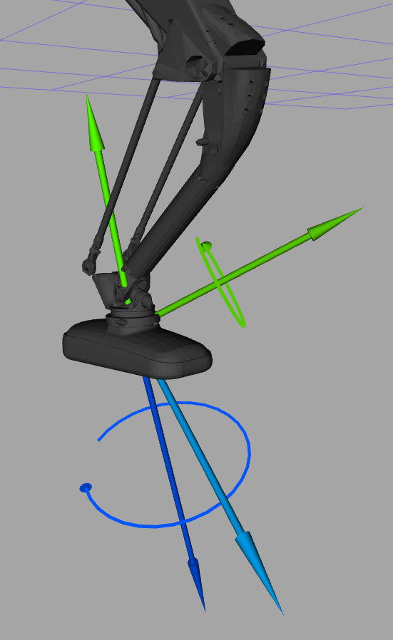 Estimated vs FT-sensor wrench in RViz — single foot detail